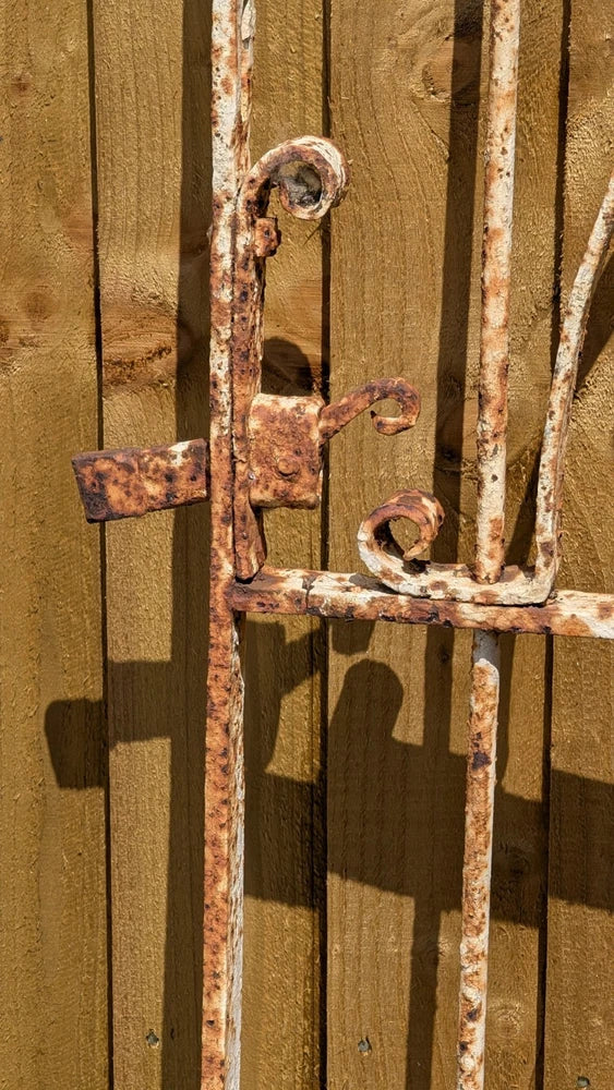 Large Victorian Wrought Iron Blacksmith Estate Made Pedestrian Garden Gate