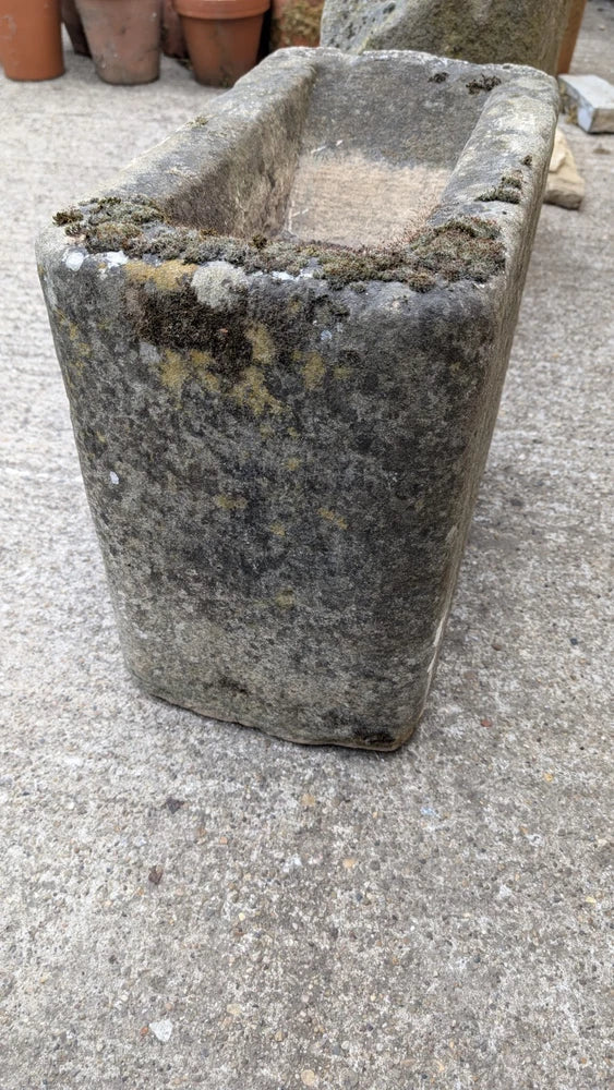 ANTIQUE 18TH CENTURY WEATHERED STONE WATER PUMP TROUGH GARDEN FEATURE PLANTER