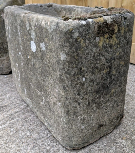 ANTIQUE 18TH CENTURY WEATHERED STONE WATER PUMP TROUGH GARDEN FEATURE PLANTER
