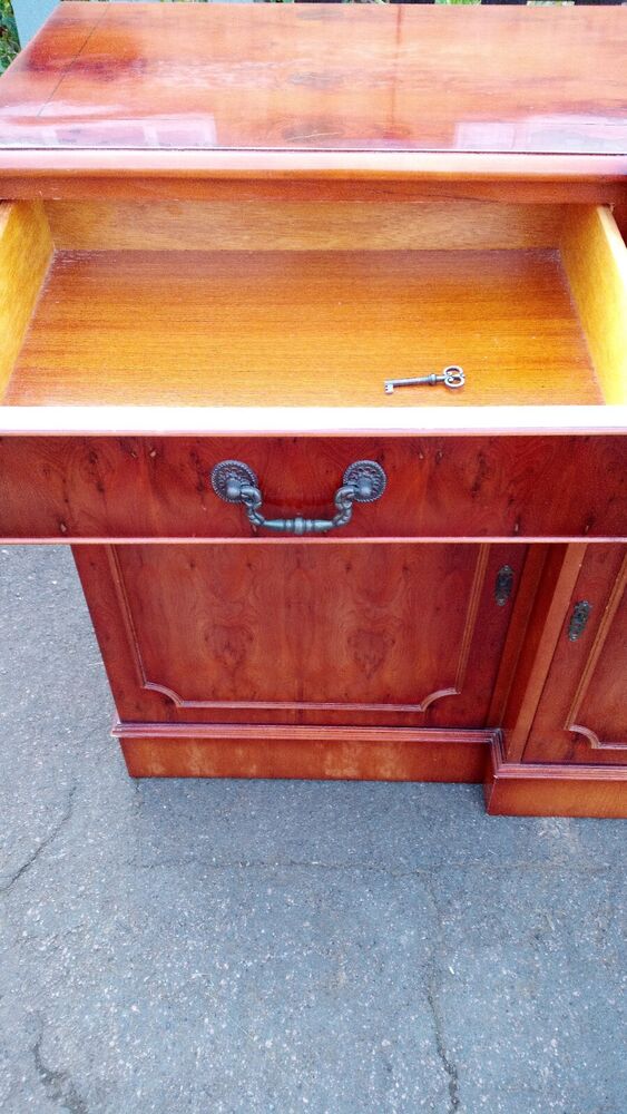 An Antique Style Break Front Yew veneer Sideboard ~Delivery Available~