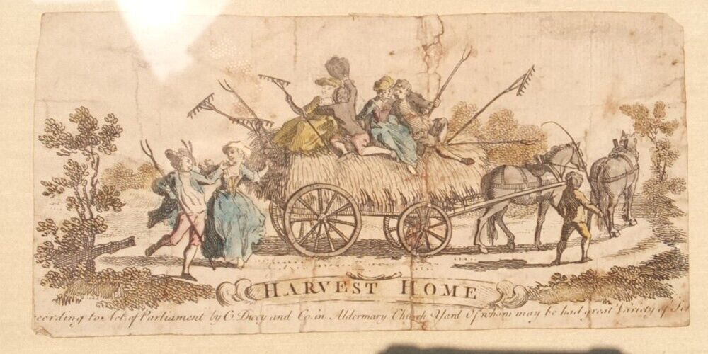 Cluer Dicey & Co Antique prints c.1763 Rural Employment Sheep shearing & Harvest