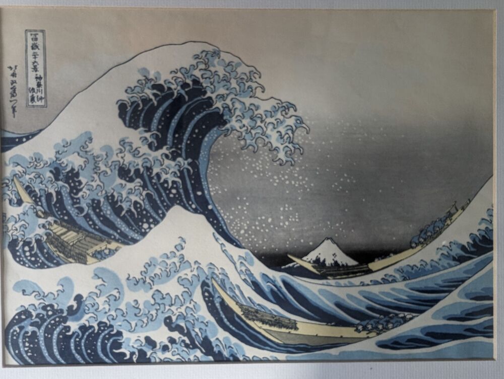 Katsushika Hokusai’s Great Wave Kanagawa Woodblock Print Framed Ready To Hang