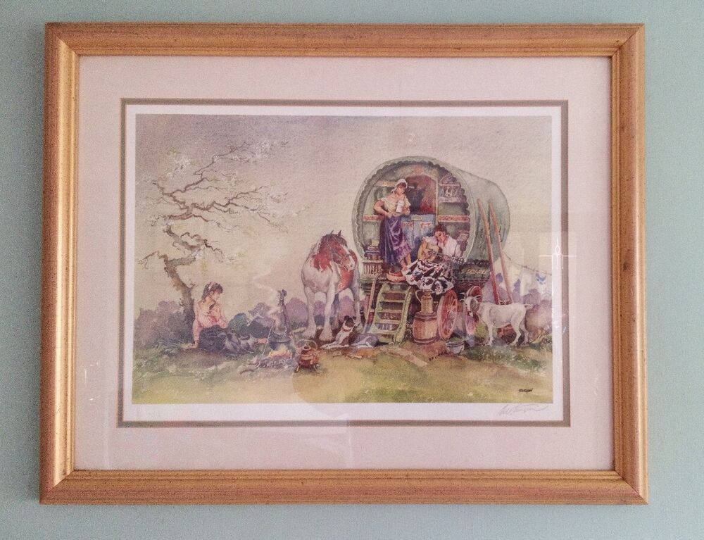 Idle Moments E.R Sturgeon Signed Mounted Limited Edition Gypsy Caravan Print P15