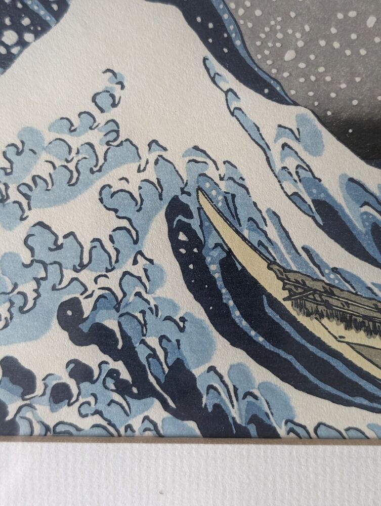 Katsushika Hokusai’s Great Wave Kanagawa Woodblock Print Framed Ready To Hang