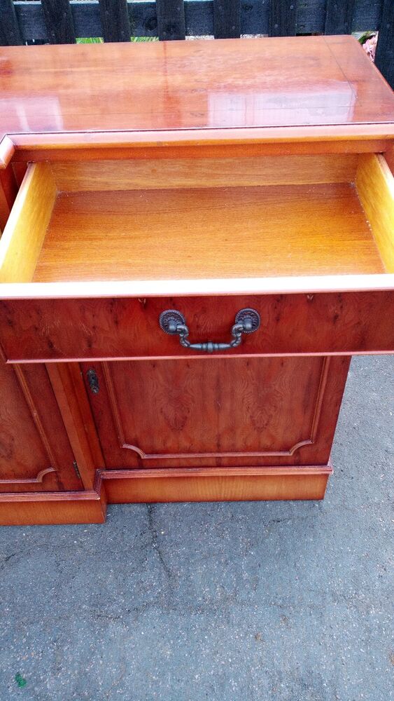 An Antique Style Break Front Yew veneer Sideboard ~Delivery Available~