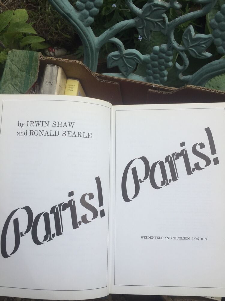 Paris! Paris! Irwin Shaw Ronald Searle 1st Edition 1977 RARE