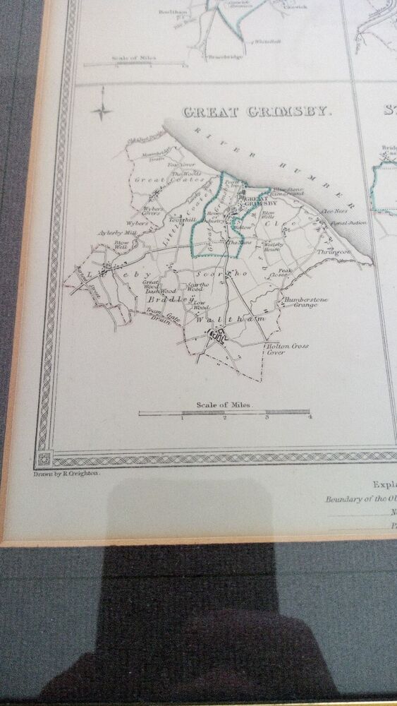 Framed Lincoln Grantham Stamford Grimsby Drawn By R Creighton J & C Walker P36