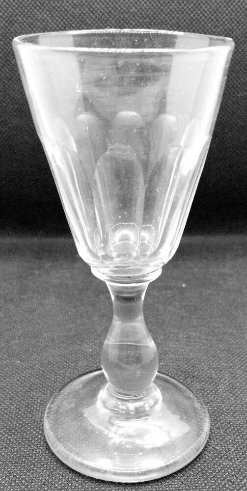 Victorian Antique 19th C Small Gin Spirits Wine Drinking Glass C1840 Likor